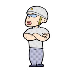 comic cartoon security guard