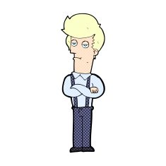 comic cartoon bored man N3