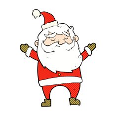 comic cartoon happy santa claus