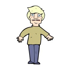 comic cartoon shocked man N6