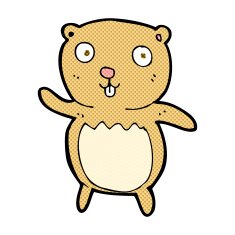 comic cartoon teddy bear N18