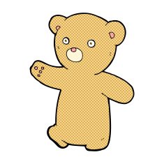 comic cartoon teddy bear N19
