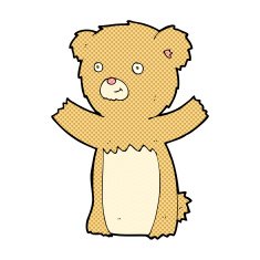comic cartoon teddy bear N22