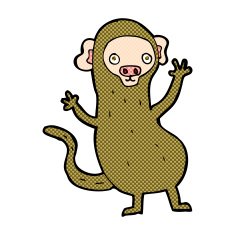 comic cartoon monkey N3