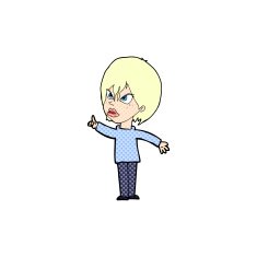 comic cartoon woman arguing