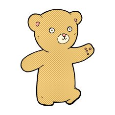comic cartoon teddy bear N23