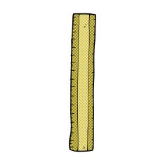 comic cartoon wooden ruler