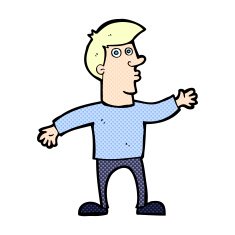 comic cartoon worried man N6