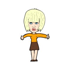 comic cartoon annoyed woman N12