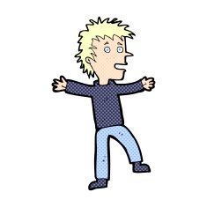 comic cartoon happy man N7