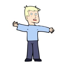 comic cartoon surprised man N3