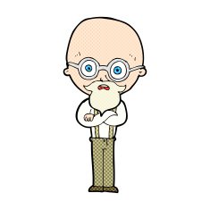 comic cartoon annoyed old man N5