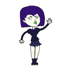 comic cartoon pretty vampire girl