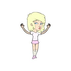 comic cartoon pretty girl N7