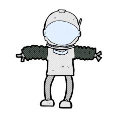 comic cartoon astronaut N5