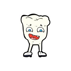 comic cartoon happy tooth