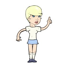 comic cartoon woman with idea N16