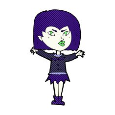 comic cartoon vampire girl N11