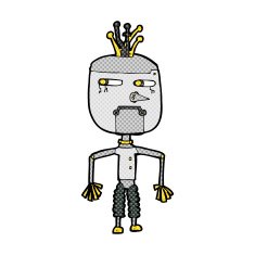 comic cartoon robot N5
