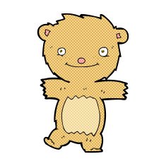 comic cartoon teddy bear N26