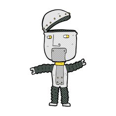 comic cartoon robot N6