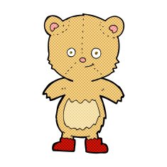 comic cartoon cute teddy bear N12