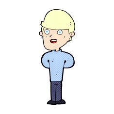 comic cartoon happy man N9