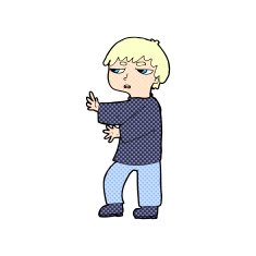 comic cartoon man gesturing