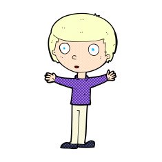comic cartoon surprised man N9