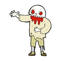comic cartoon spooky zombie