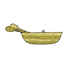 comic cartoon rowing boat
