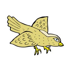 comic cartoon bird N17
