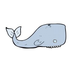 comic cartoon whale N2