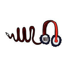 comic cartoon headphones N2