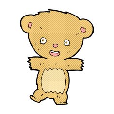 comic cartoon teddy bear N30