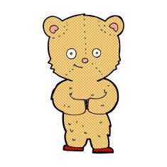 comic cartoon teddy bear N31