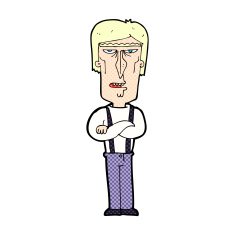 comic cartoon angry man N3