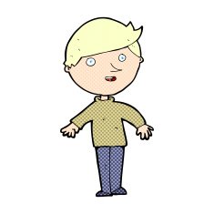 comic cartoon happy man N13
