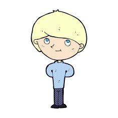 comic cartoon happy boy N4