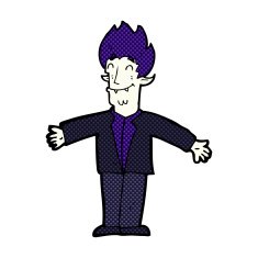 comic cartoon happy vampire N3