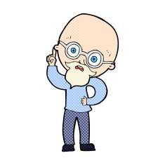 comic cartoon old man N2