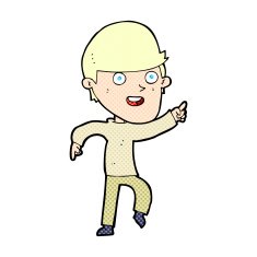 comic cartoon happy man N15