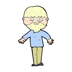 comic cartoon happy man N16
