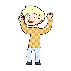comic cartoon happy man N17