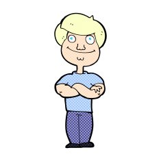 comic cartoon happy man N19