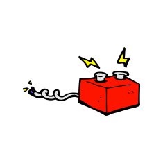 comic cartoon battery