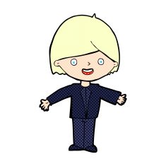 comic cartoon happy man N20