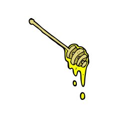 comic cartoon honey stick