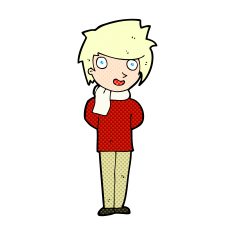 comic cartoon friendly man