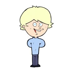 comic cartoon happy boy N5